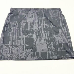 Simply Vera Vera Wang Charcoal Abstract Mini Skirt